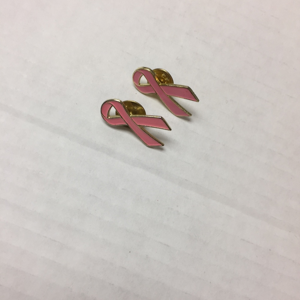 Lot of 2 breast cancer pink pins